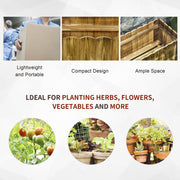 Large Wooden Garden Raised Bed Pot Outsunny