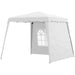 White Garden Gazebo With 2 Sides and Slanted Sides