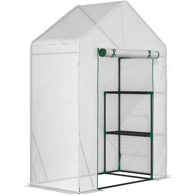 Portable Greenhouse with 2-Tier Shelf