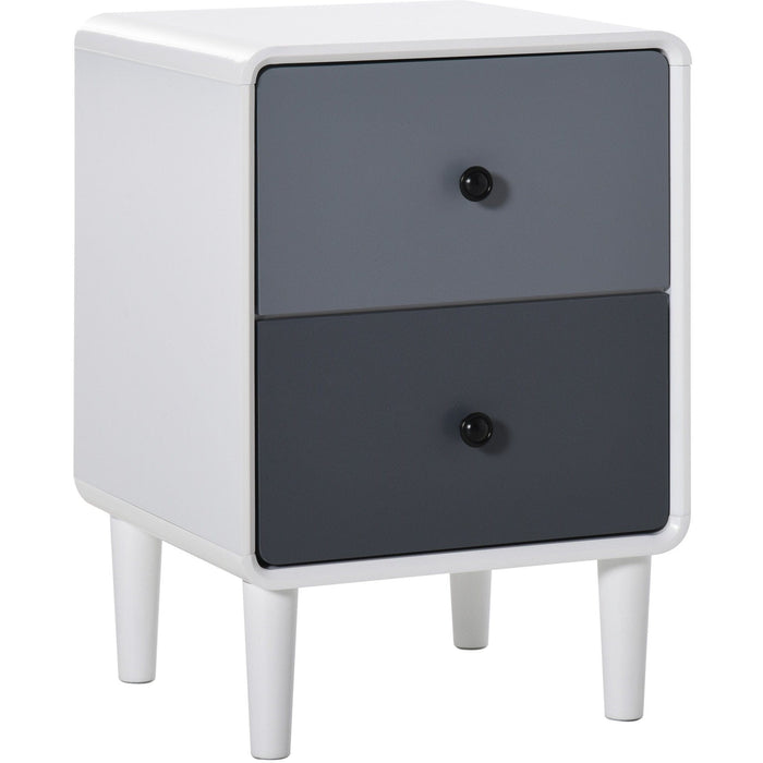 Modern 2 Drawer Nightstand