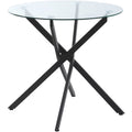 Small Round Glass Top Dining Table For 2 Homcom