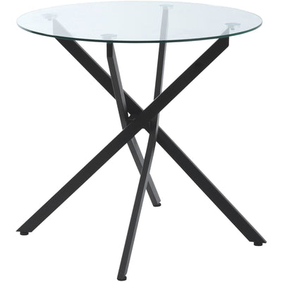 Small Round Glass Top Dining Table For 2 Homcom