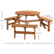 Round Outdoor Table and Chairs Outsunny