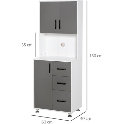 Modern Kitchen Cupboard, Open Countertop Homcom