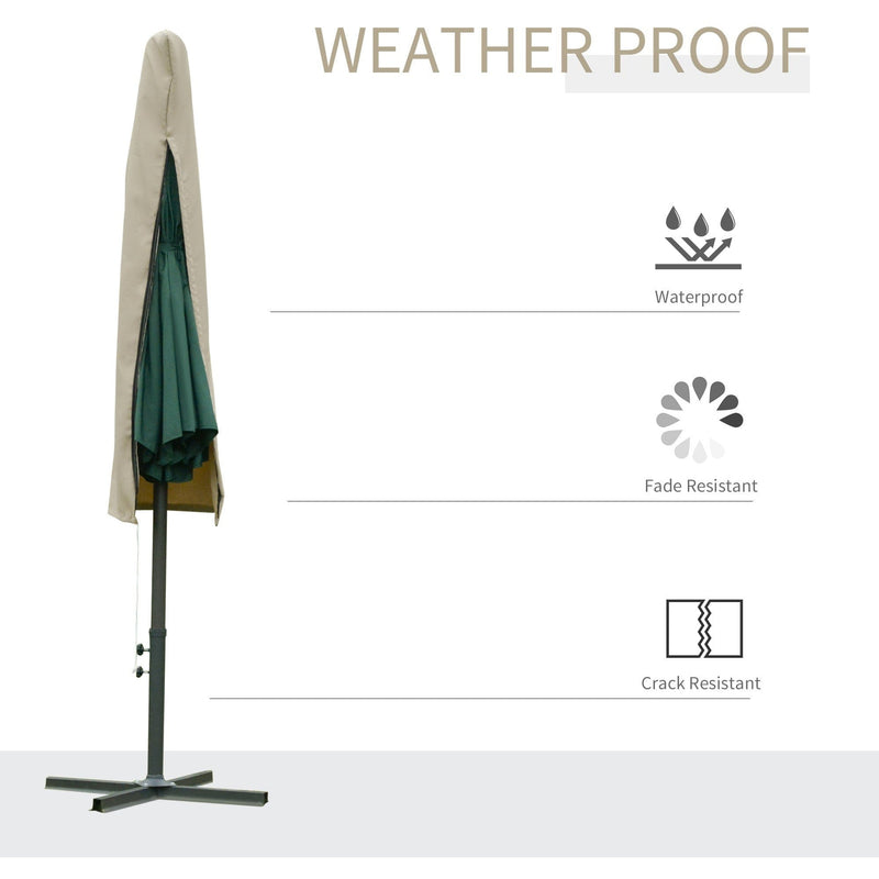 Outdoor Cantilever Umbrella Cover with Zipper Outsunny