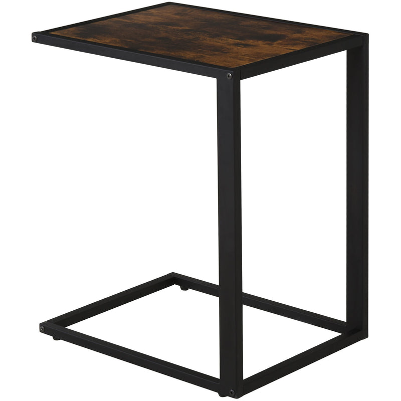 C Shaped Side Table, Metal Frame for Living Room, Bedroom