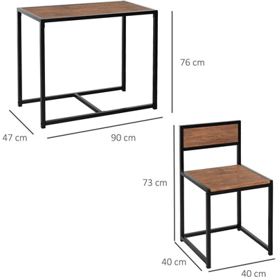 Small Dining Table and Chairs For 2 Homcom