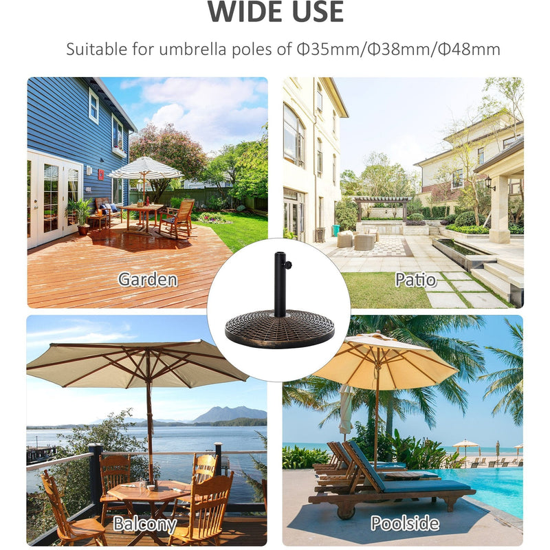 25kg Antique Bronze Parasol Base Outsunny