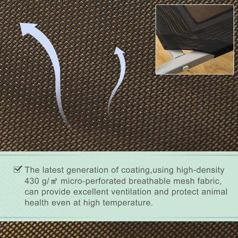 Black Elevated Pet Bed: Large (110x75x20cm)