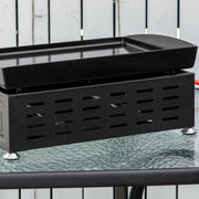 Outsunny Gas Plancha Grill with 2 Stainless Steel Burner, 6kW, Portable Tabletop Gas BBQ w/Non-Stick Griddle for Camping Picnic Garden Party Festival Outsunny