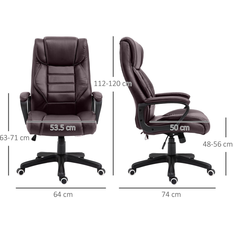 6 Point Vibrating Massage Office Chair, Swivel, Footrest