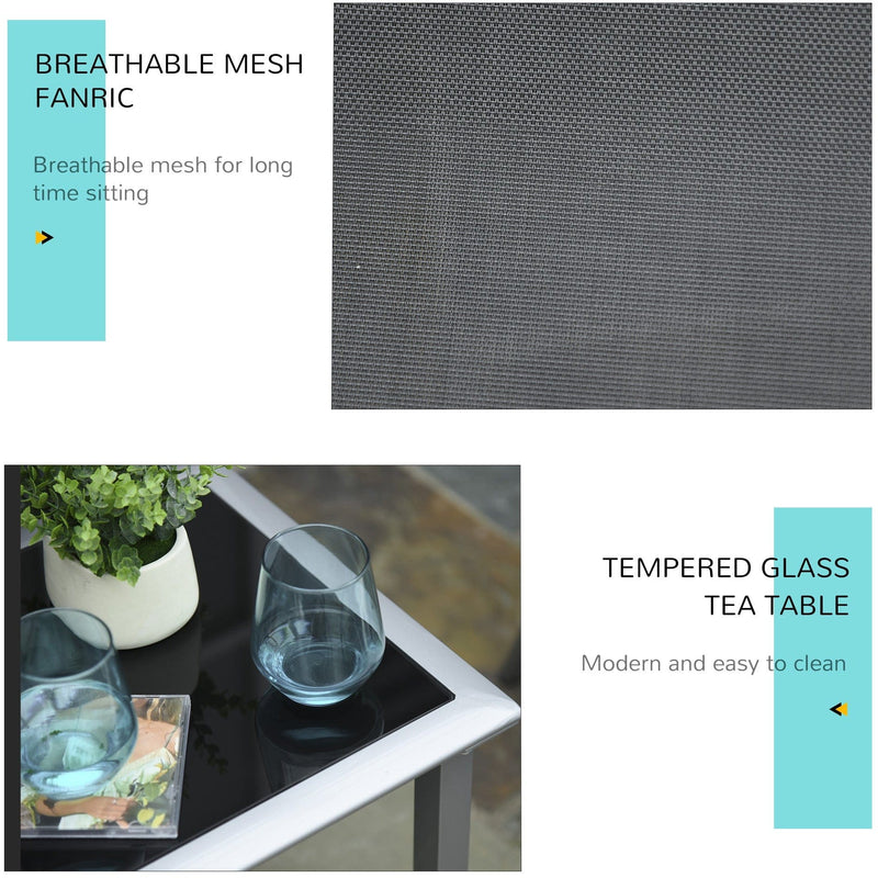 3-Piece Sun Loungers With Table