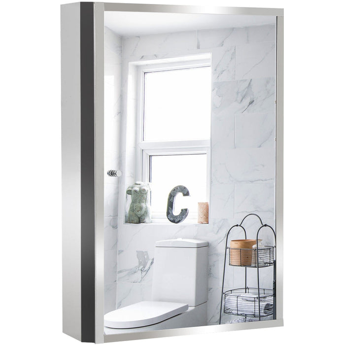 Stainless Steel Wall Mounted Bathroom Mirror Cabinet