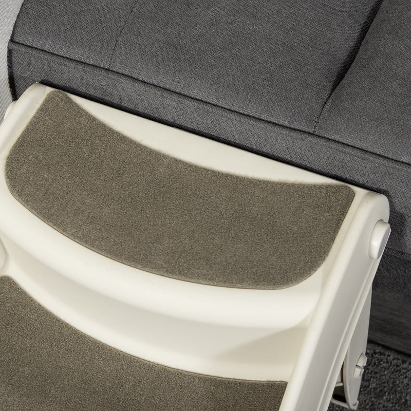 Foldable 3 Step Pet Stairs with Non-slip Mats, 49x38x38cm