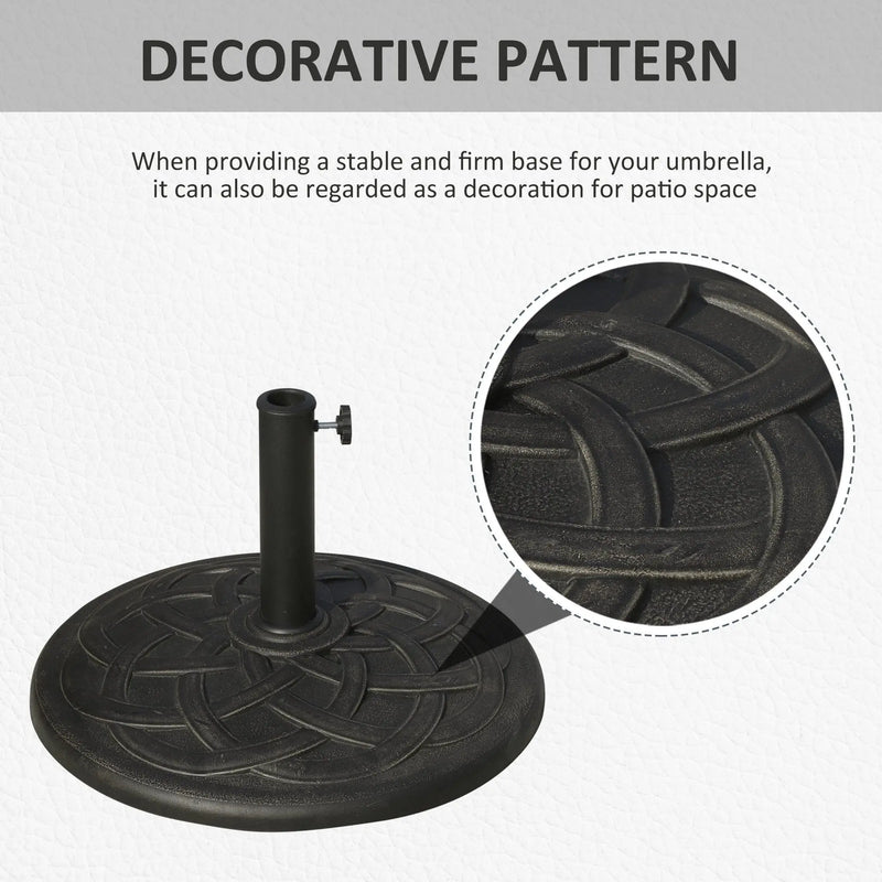 Parasol Base for 38mm and 48mm Poles - Bronze Outsunny