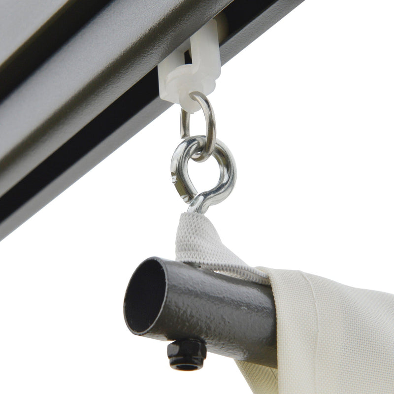 Garden Pergola With Retractable Canopy 3x3m, Wall Mounted