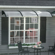 Modern Porch Canopy, Rain Shelter, Black Outsunny