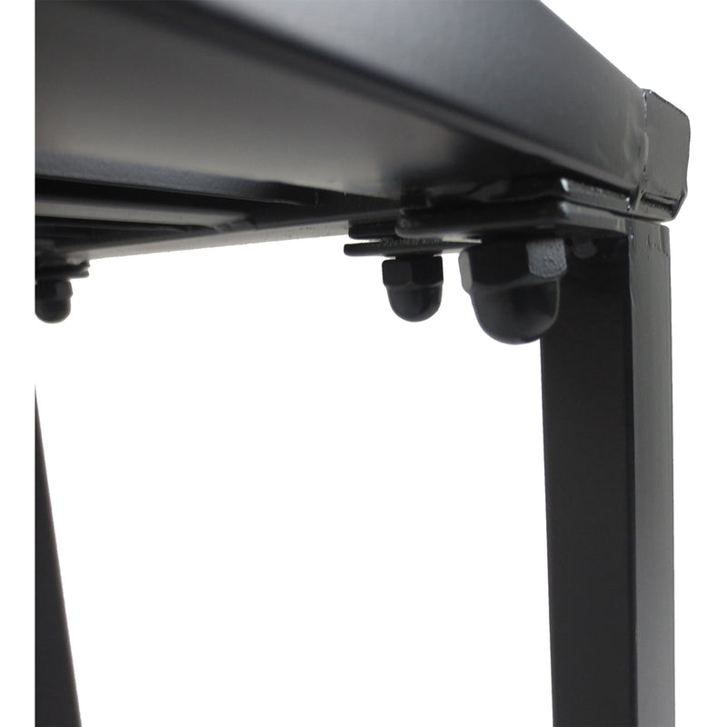 4-Seater Outdoor Metal Picnic Table and Bench Set, Black