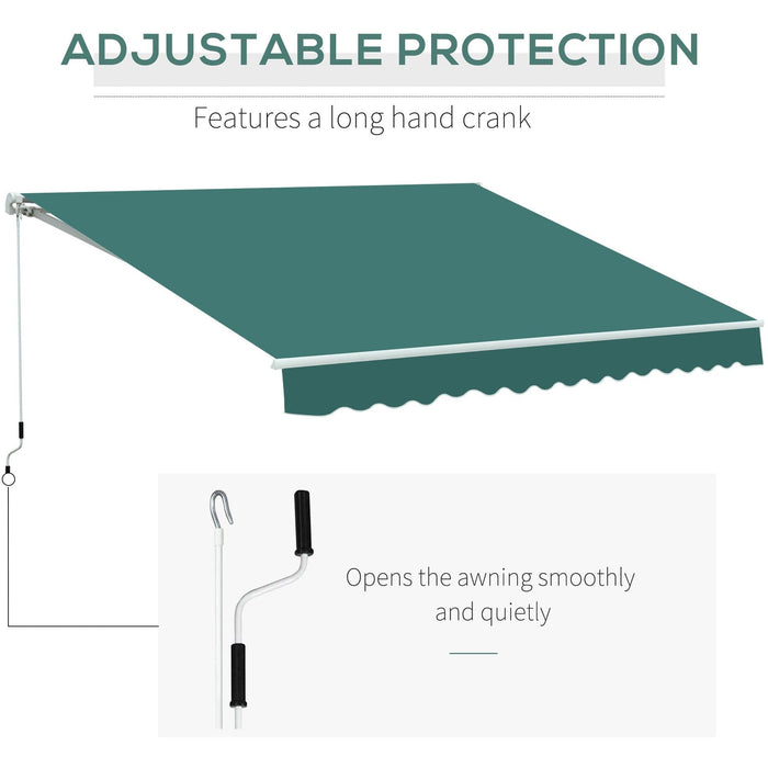 Manual Retractable Awning, 3.5 x 2.5 m