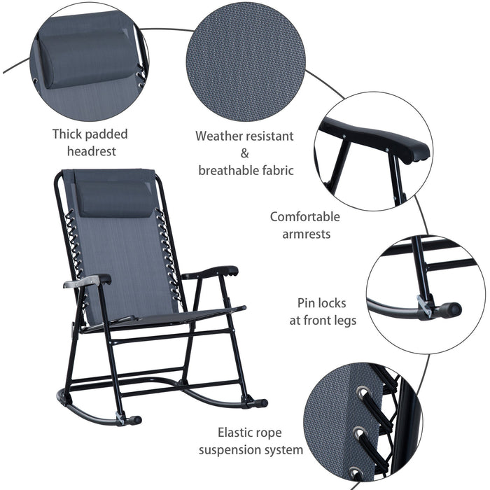 Outdoor Rocking Chair Bistro Set