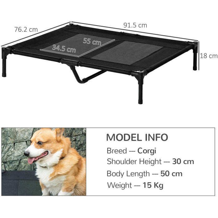 Raised Dog Bed For Large Dogs - Black