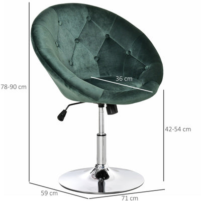 Modern Velvet Swivel Tub Chair Homcom