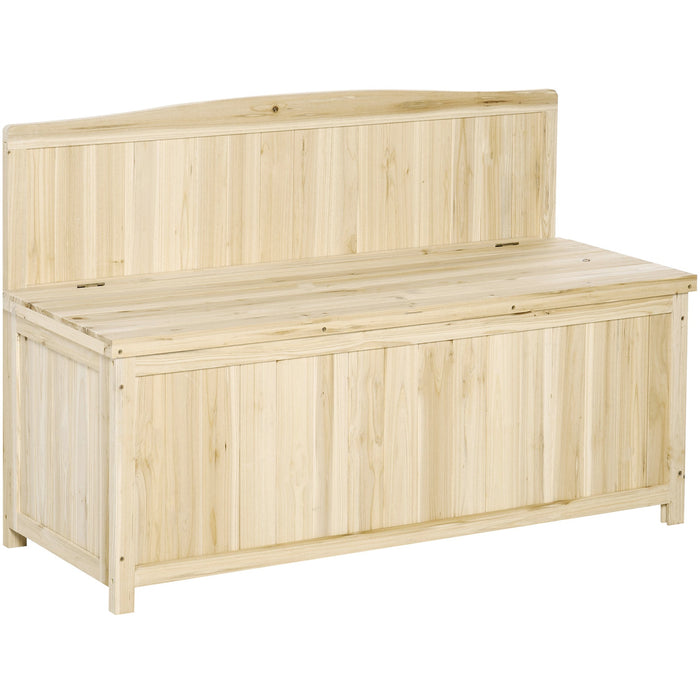 Garden Arch Wood Bench with Outdoor Storage Box