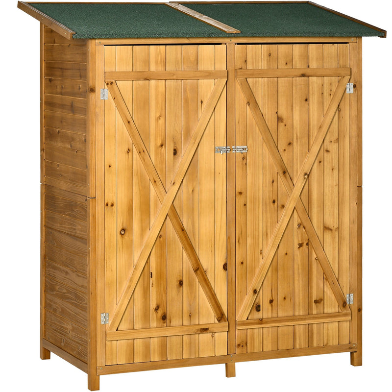 Small Wooden Shed - Storage Table, Asphalt Roof