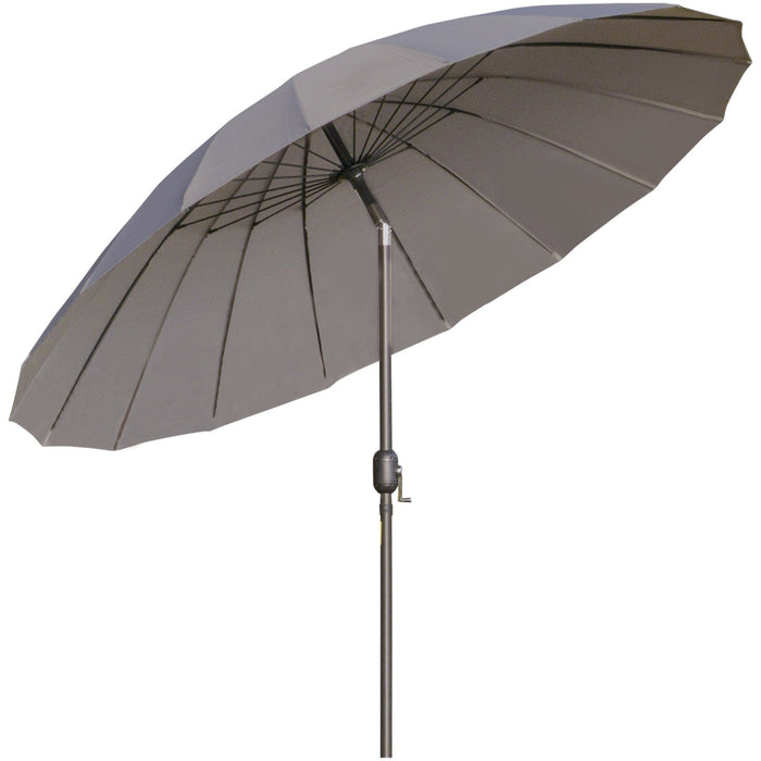 Round Patio Parasol, 2.5m, Tilt Crank, 18 Ribs