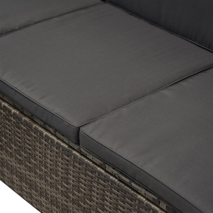 Outdoor Rattan Corner Sofa with Coffee Table