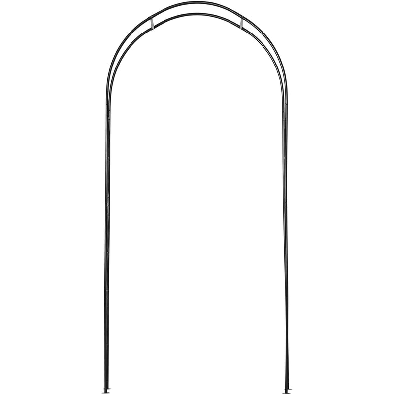 Garden Arch with Trellis for Climbing Plant Support and Tidy Walkways Matte Black Outsunny