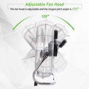 20" Chrome High-Velocity Floor Fan: 3-Speed, 100W Homcom