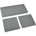 Outsunny Outdoor Seat Cushion Pads for Rattan Furniture, 3 PCs Garden Furniture Cushions, Dark Grey Outsunny