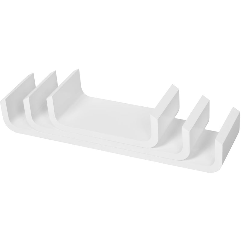 3 pcs U Shaped Shelves Set-White