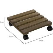 Plant Stand with Wheels (2 Pack) Outsunny