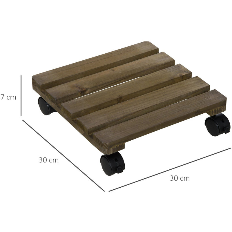 Plant Stand with Wheels (2 Pack) Outsunny