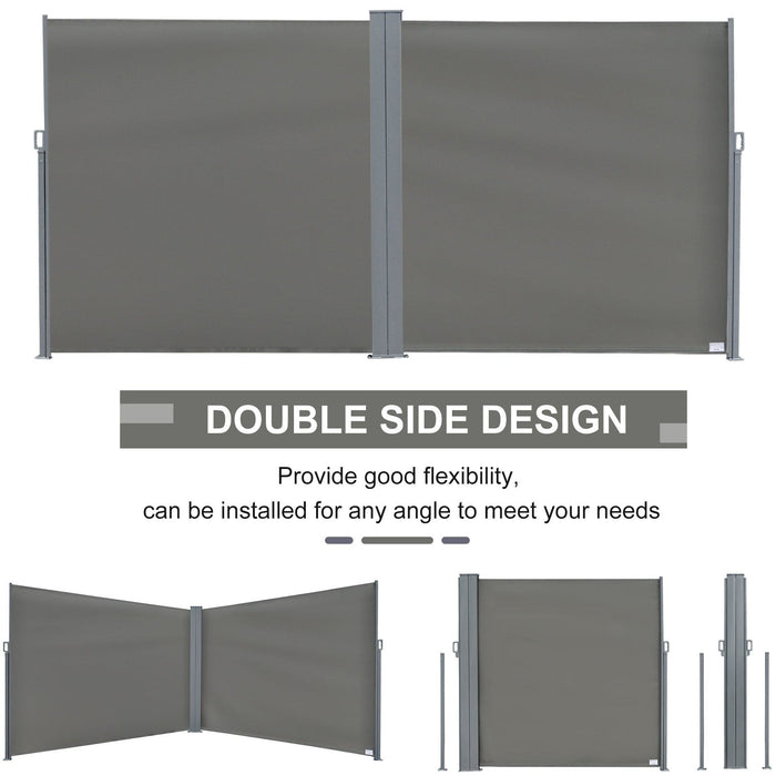 Double Pull Out Side Awning, 6 x 2m