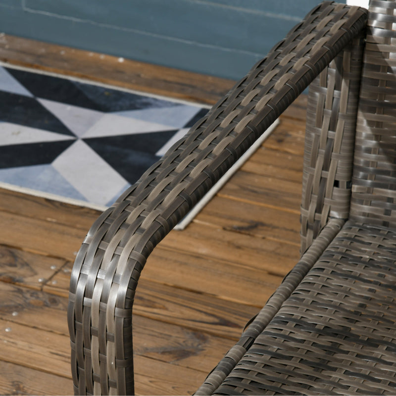 3 Piece Outdoor Rattan Bistro Set