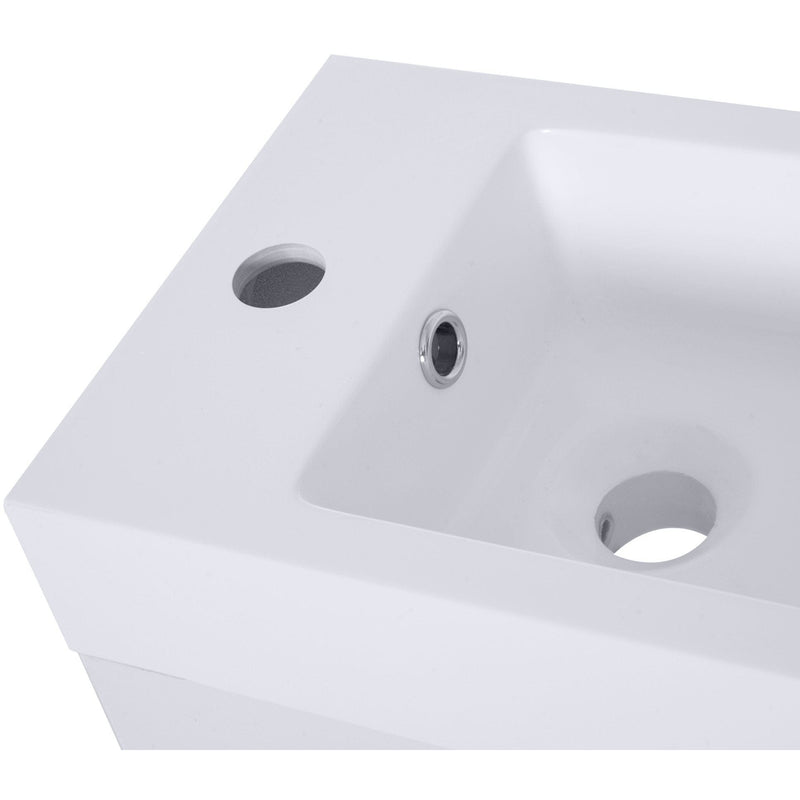 Under Sink Bathroom Vanity Unit With Ceramic Basin & Storage