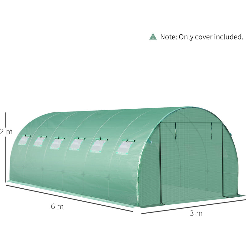 6x3m Replacement Tunnel Greenhouse Cover