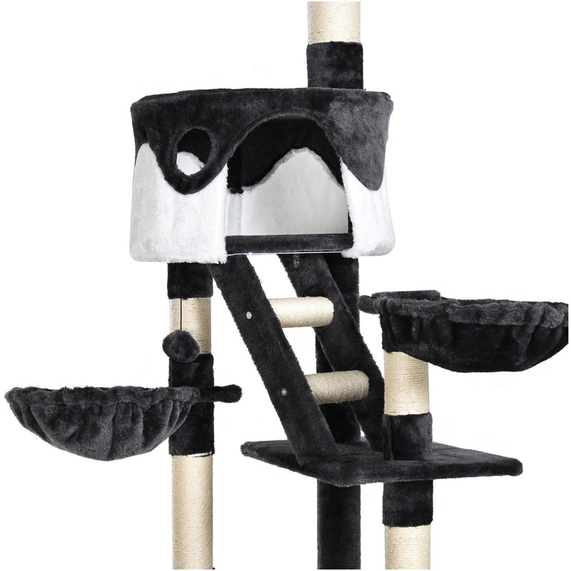 Split Level Activity Tower For Cats, Grey