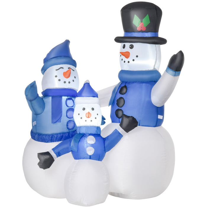 Image of a 4ft Blow Up Snowman Family