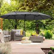 Large Cantilever Umbrella With Cross Base Outsunny