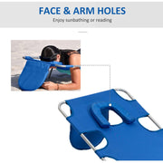 Sun Lounger With Face Hole Outsunny