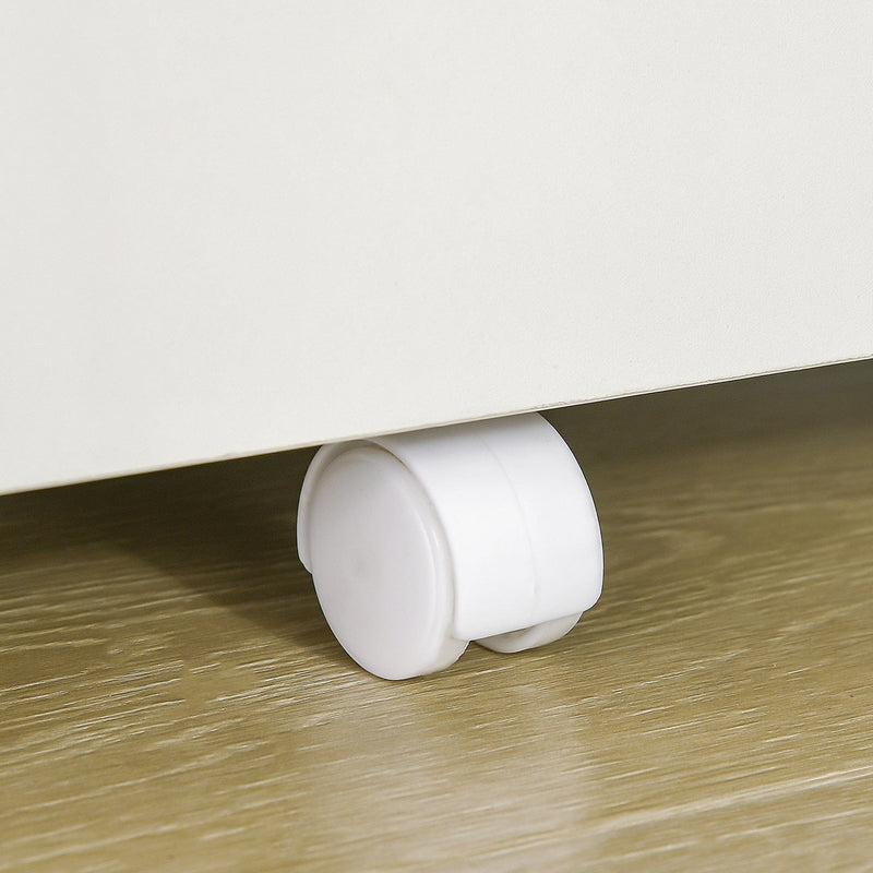 2-Drawer Mobile Filing Cabinet, White