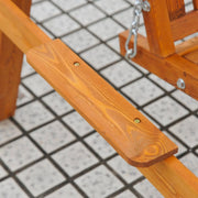 3 Seater Wooden Garden Swing Chair Bench, Green Outsunny