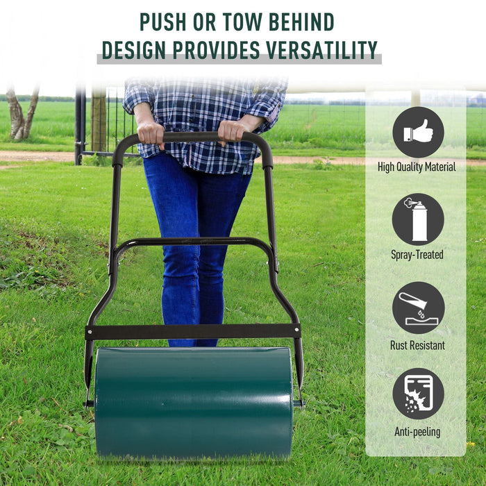 40L Lawn Roller, Collapsible Handle, Water/Sand Filled