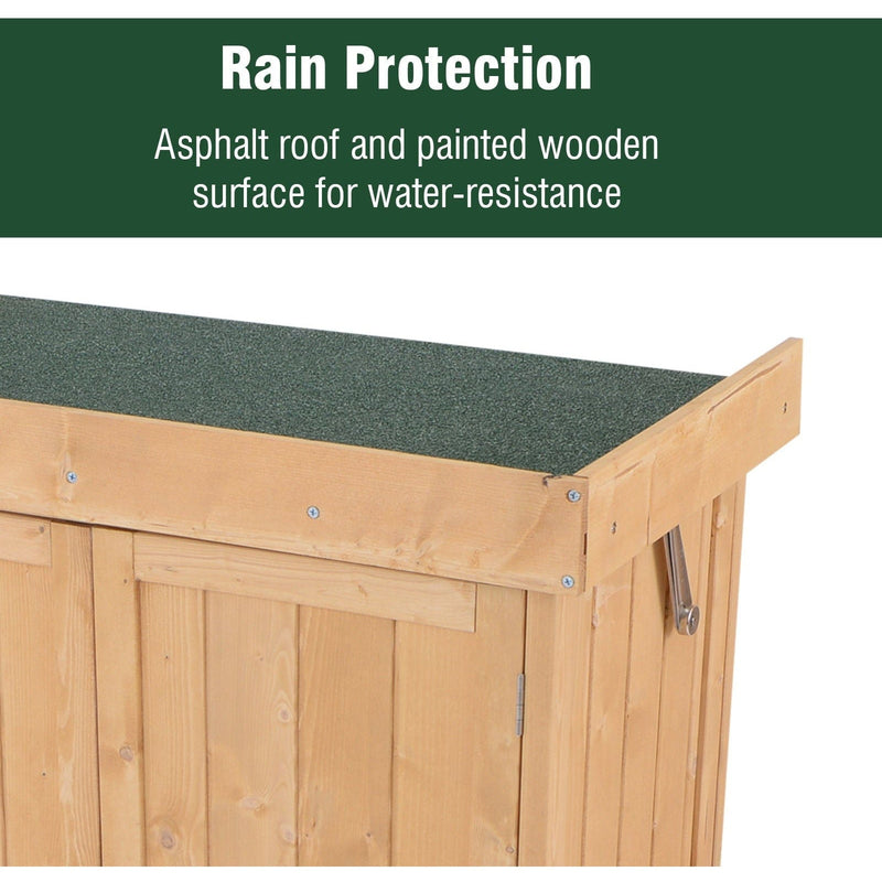 Small Garden Storage Cupboard - Double Doors - 74x43x88 cm