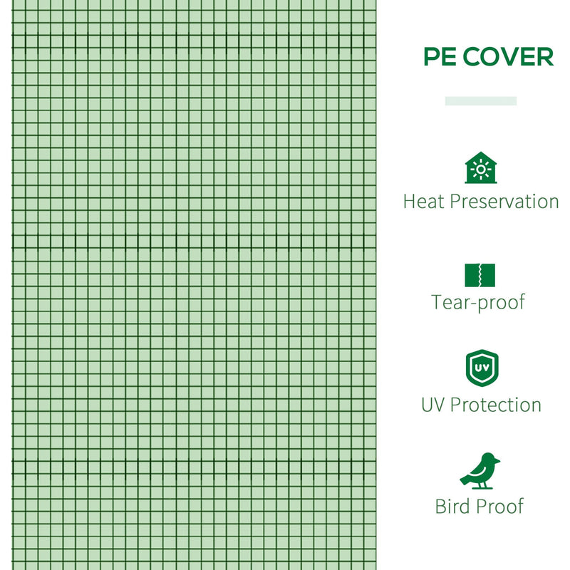 Small Tunnel Greenhouse, 295 x 100 x 80cm, Green