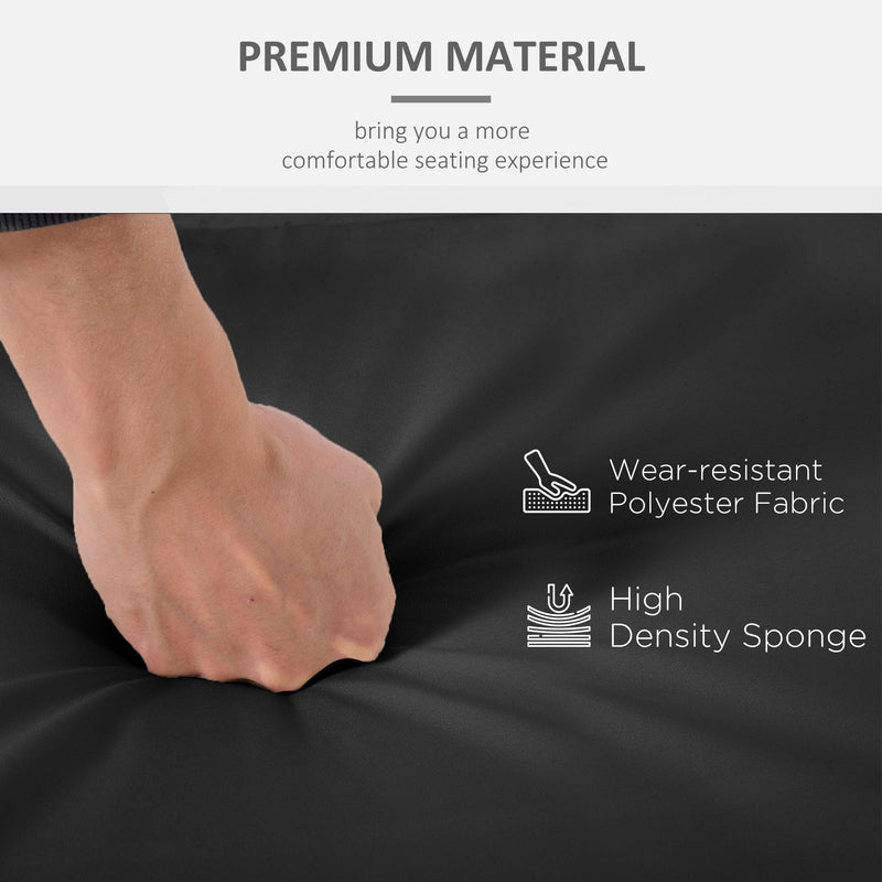 Waterproof Outdoor Chair Cusions, Black (52x46x7cm)